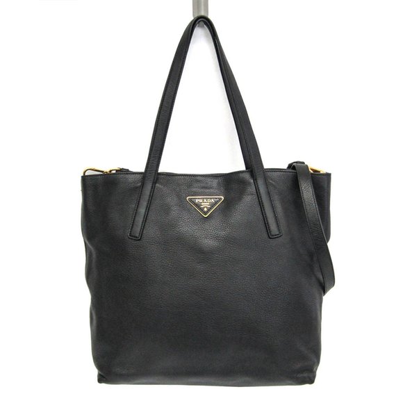 Prada Vitello Black Leather shoulder - Picture 1 of 10